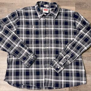 Wrangler | Mens Dress Shirt | Size 2XL | Flannel Button Up | Long Sleeve | Plaid